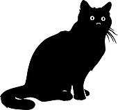 Clip Art of Black Cat u17945549 - Search Clipart, Illustration Posters