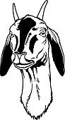 Clip Art of Goat Face u10008457 - Search Clipart, Illustration Posters