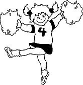 Clipart of Cheerleader u11175041 - Search Clip Art, Illustration Murals ...