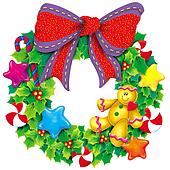 Christmas Wreath Clipart | u11579021 | Fotosearch